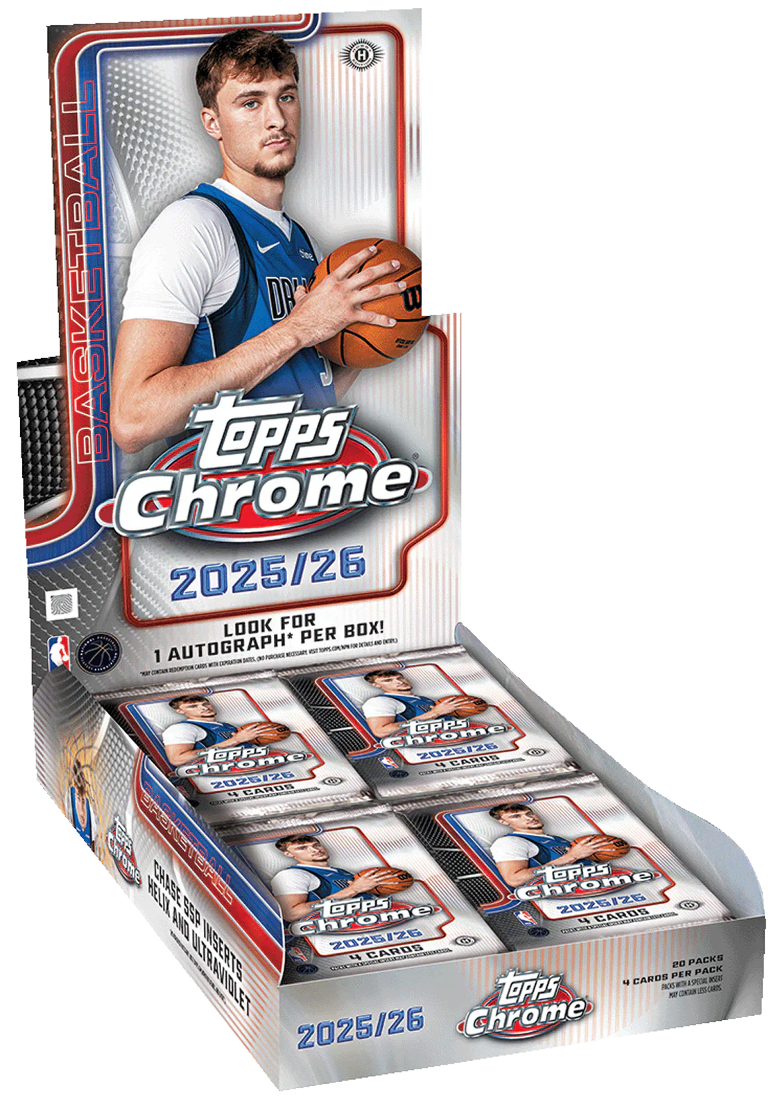 2025-26 Topps Chrome Basketball Hobby 12 Box Case
