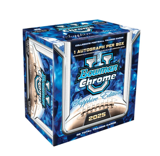 2025 Bowman Chrome University Football Sapphire Hobby Box